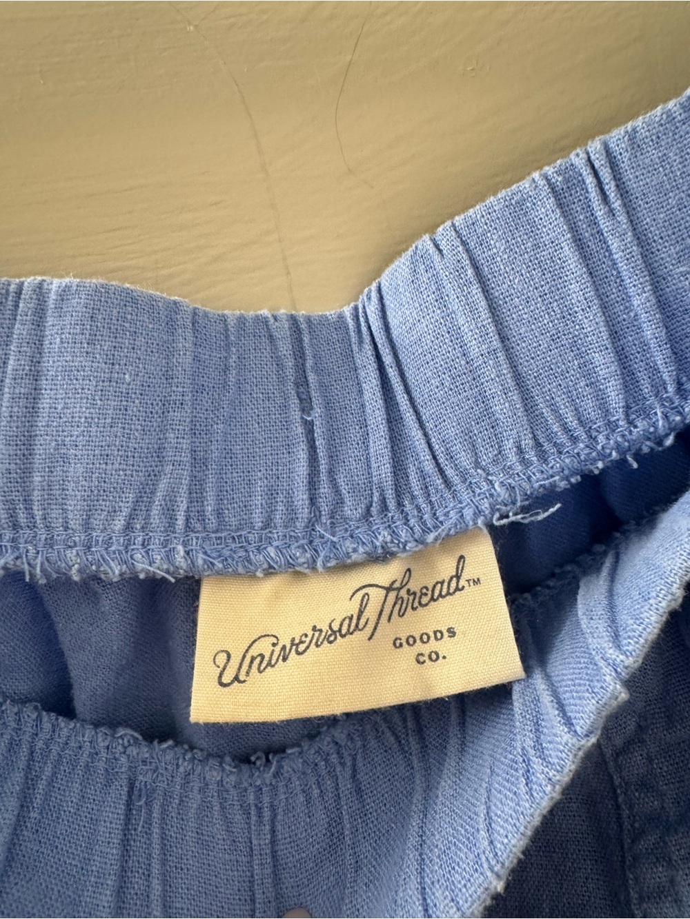 Universal Thread Light Blue Drawstring Linen Shorts - Picture 3 of 3